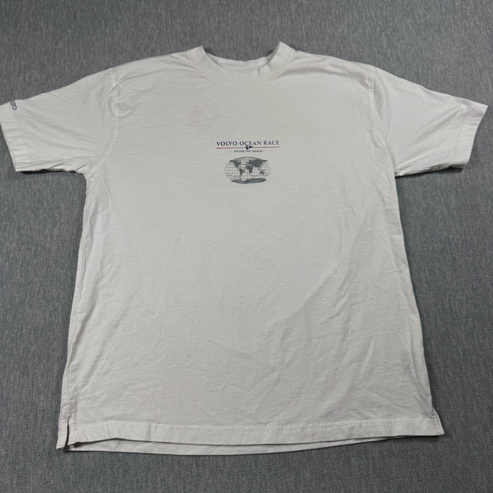 Musto T-Shirt Mens Large White Volvo Ocean Race Round The World Sailing Graphic